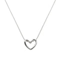 SC Fashion All-match Stainless Steel Necklace Korean Luxury Silver Color Removable Wrapped Hollow Heart Necklace for Women