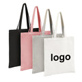 Cheap Travel Recycled Zipper Inner Pocket One Shoulder Ladies Solid Color Cotton Pink Canvas Tote Bag