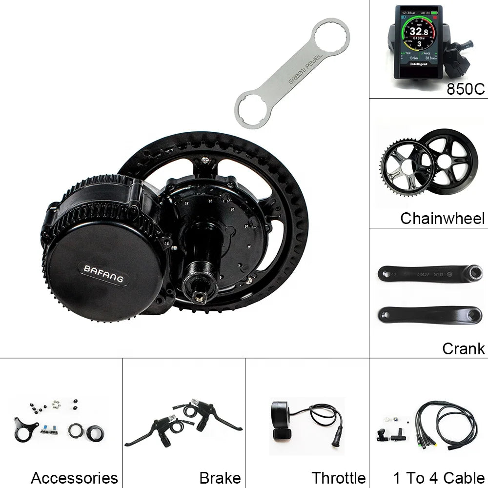 Electric Bicycle Motor Bafang Mid Motor 48v 500w Bafang G340 Bbs02b Mid Motor Kits for Electric Bike