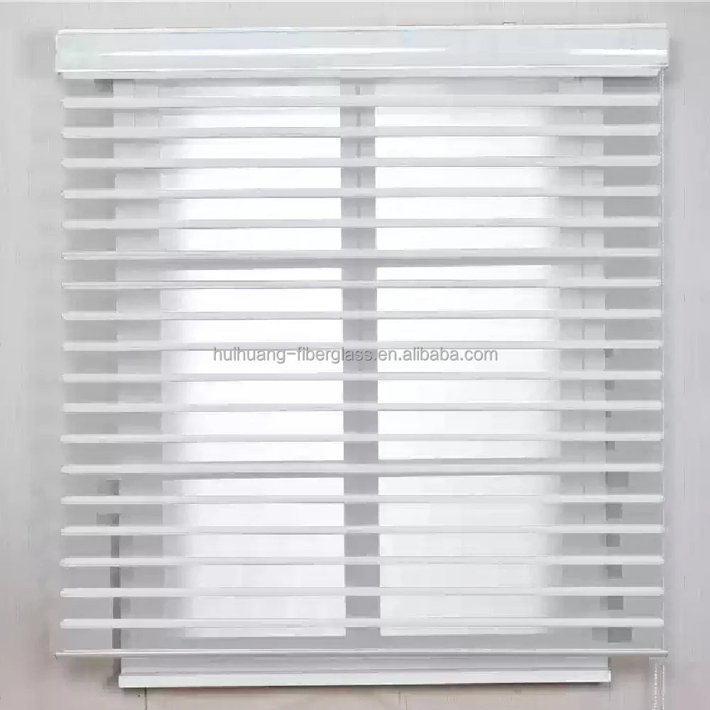 Shangri-La Window Blinds Light Filtering Blackout Factory Manual Bead Chain Dual Sheer Vertical Blinds Fabric Built-In Plain
