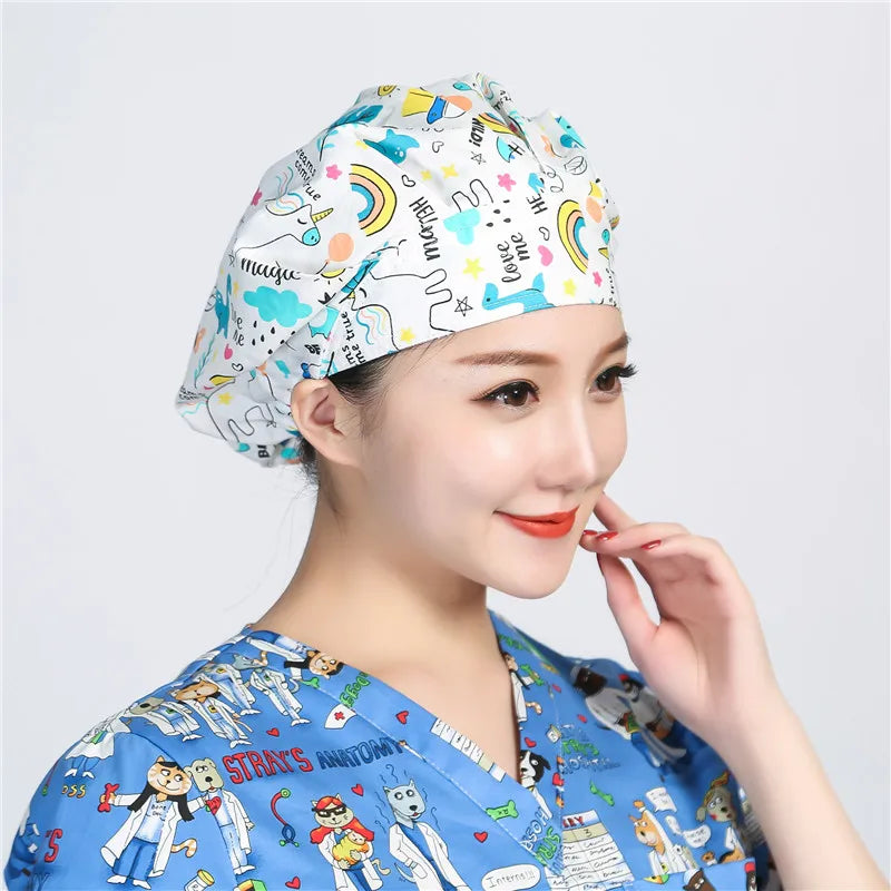 wholesale High Quality Surgery caps Nurse Accessories Pet Hospital doctor work Hat Medical Scrub Cap women pharmacy work Hats