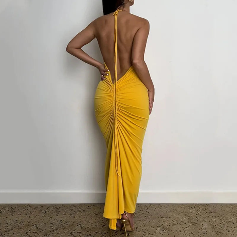 2026 Elegant Backless Long Maxi Dress for Women Summer