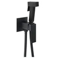 Wholesale Square Black Wall Mounted Toilet Brass Bidet Faucet Mixer Set Modern Household Bathroom Bidet Sprayer Kit