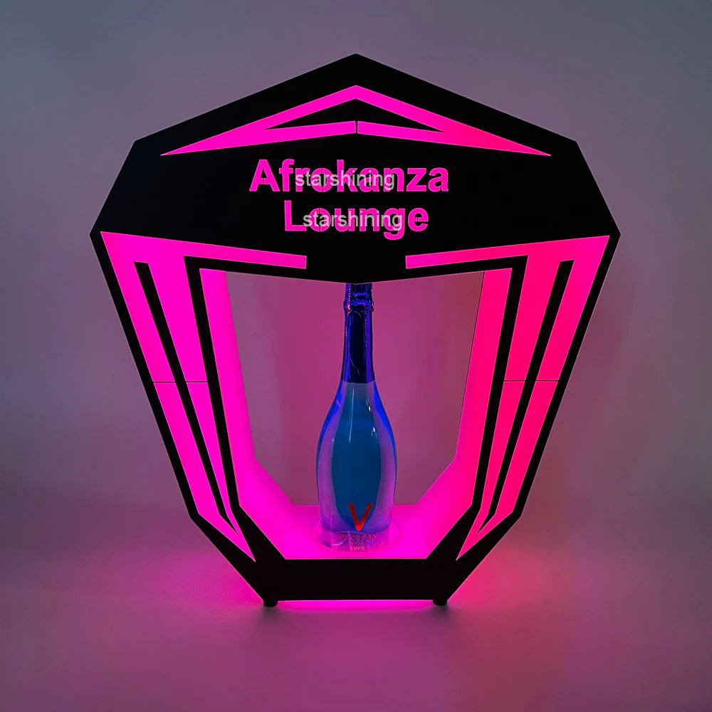 Recharge Custom LOGO LED Multicolor Bottle Presenter champagne Glorifier VIP Display Bottle Holder Stand for Nightclub LOUNGE