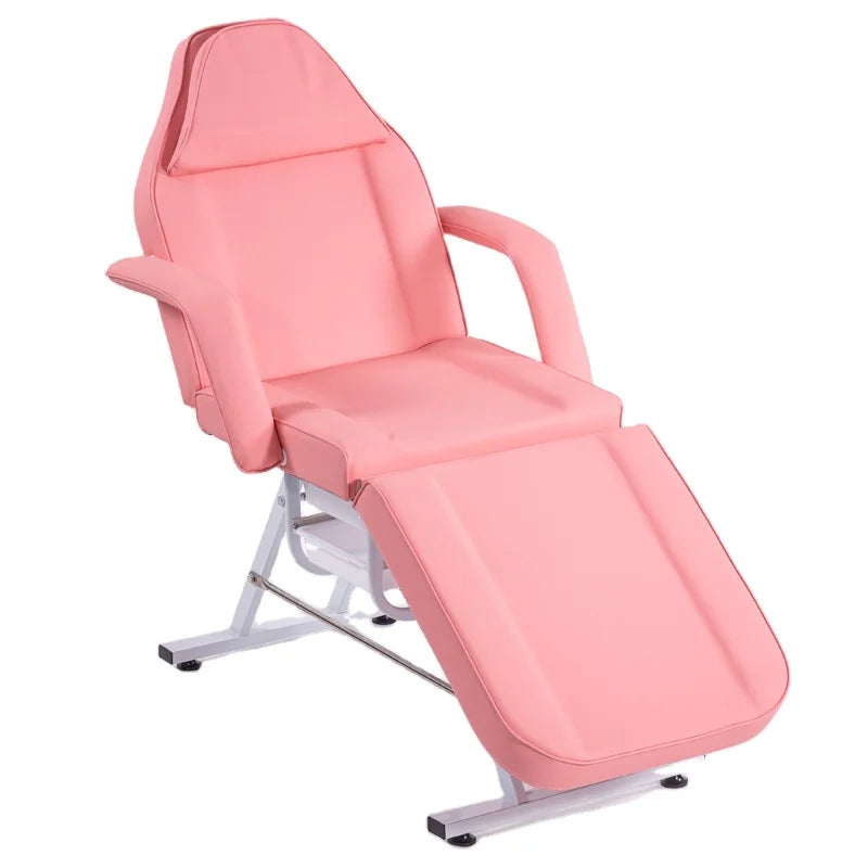 Professional Dental Bed Chair Massage Folding Adjustable Reclining Manicure Pink Tattoo Beauty Salon Bed Barbershop Chair