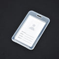 Custom logo Transparent ID Cardholder Hard Plastic Vertical Double Side ID Badge Holder