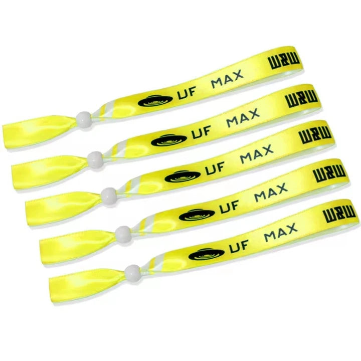 Party & Holiday Supplies Wholesale Polyester Woven Custom Charm Neon Event Festival Party Wristband