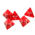 DESKJOY Transparent Red 4-Sided D4 Dice 16mm Acrylic Number Game Dice Table for DND Games