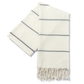 Personalized Cream Turkish Beach Towel Soft Cotton Bath Striped Jacquard Design Embroidered Tassels Printed Sports Travel