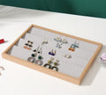 New Arrival Ring Display Disc Jewelry Ring Earrings Frame Display Props Bamboo Wooden  Jewelry Tray