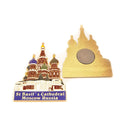 Russian Travel Promotional Gifts Custom St Basil's Cathedral Moscow Building Metal Fridge Magnet Enamel Refrigerator Magnet