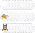 Clear Acrylic Circles Blanks 30pcs Transparent Acrylic Round Circle Plastic Disc Clear Acrylic Disc Christmas Ornament 2.5inch