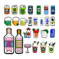 Customized Wholesale 2D Pvc Diy Clog Sandal Accessories Beverage Drink Shoes Decorations Soda  Beer Shoe Charms