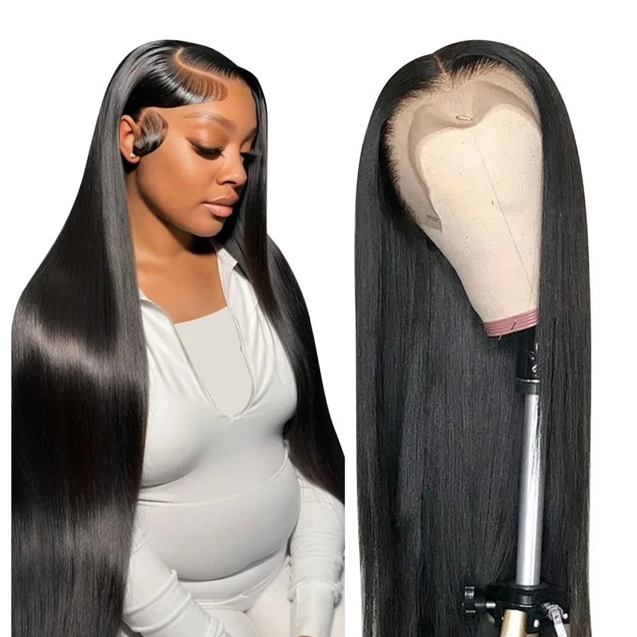 100% Human Raw Vietnamese Hair Full Ends Transparent Frontal Natural Pre Plucked 13x4 Lace Front Wigs Pelucas Cabello Humano