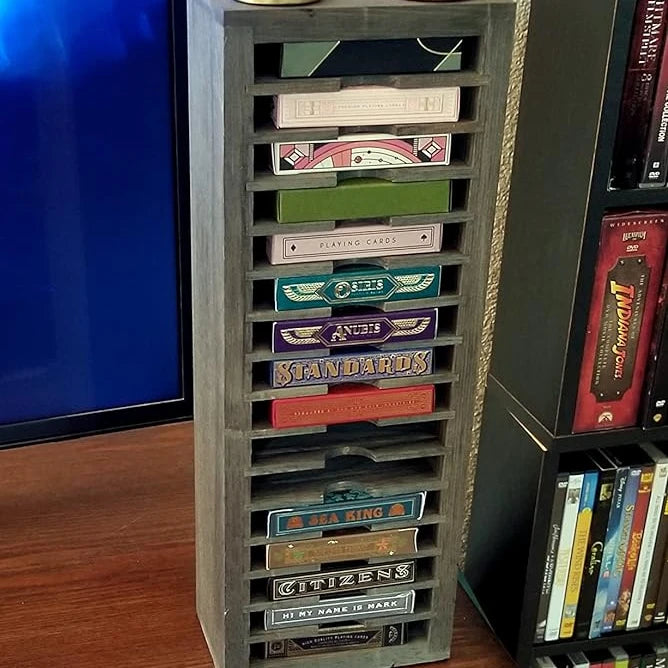 Wooden Cassette Tape Storage Case Organizer Rack for Collections Audio Accessory  Easy to Assemble Laser Cut Shelving