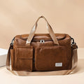 Portable Multi-Functional Fitness Travel Bag Fashionable PU Material Zipper Closure for Vacation Business Travel Luggage Storage