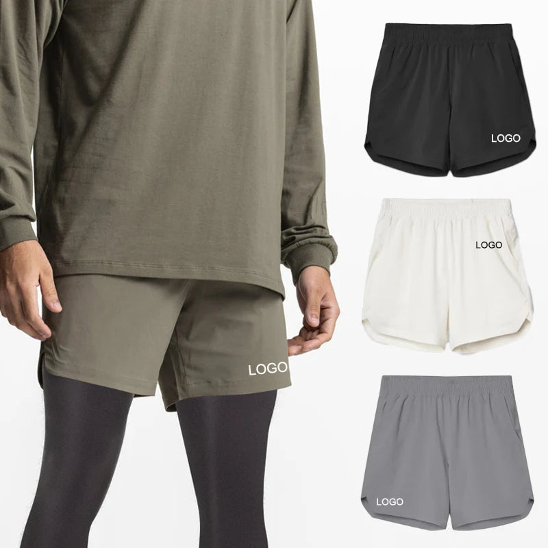 Wholesale Sports Running Shorts Gym Wear Cross Shorts Mens Fitness Workout Short With Inner Compression Shorts for Men