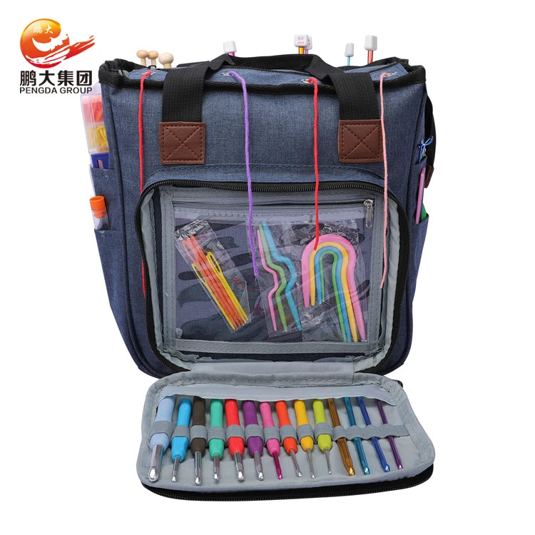 Styles Empty Travel Tote Crochet Odm Wholesale Organizer Knitting Bag Yarn Storage