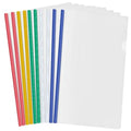 20 Pcs Clear Report Covers Files Clip A4 Project Presentation Binder with Sliding Bar Folder Recycled Plastic File