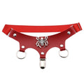 Harajuku Gothic Spider Double Ring Leather Garter Belt Hip-Hop Dance Personality Charm Elastic Thigh Ring
