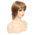 X-TRESS Ombre Brown Colored Synthetic Hair Wigs for Women 12 Inch Short Heat Resistant Fiber Natural Hair Wigs for Hair Vendors