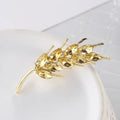 Retro Elegant Crystal Wheat Ear Brooch for Women Wedding Party Flower Brooches Pin Fashion Cute Femme