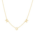 Dainty 925 Sterling Silver Letter Mama Necklace Mom Name Choker 18k Gold Plated Jewelry for Mothers Day Gift