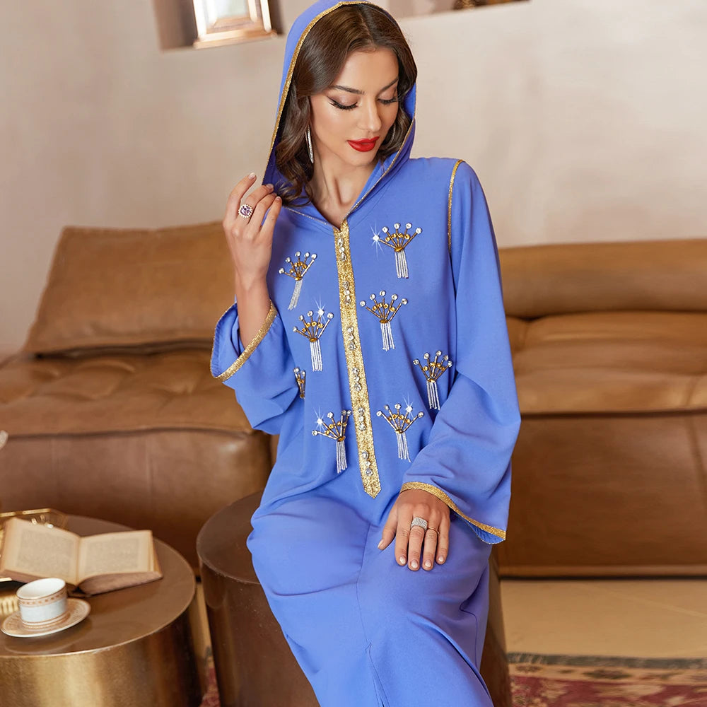 Zaynab Luxury Fashion Abaya Dresses Muslim Abaya Women Elegant New Style Muslim Women Abaya