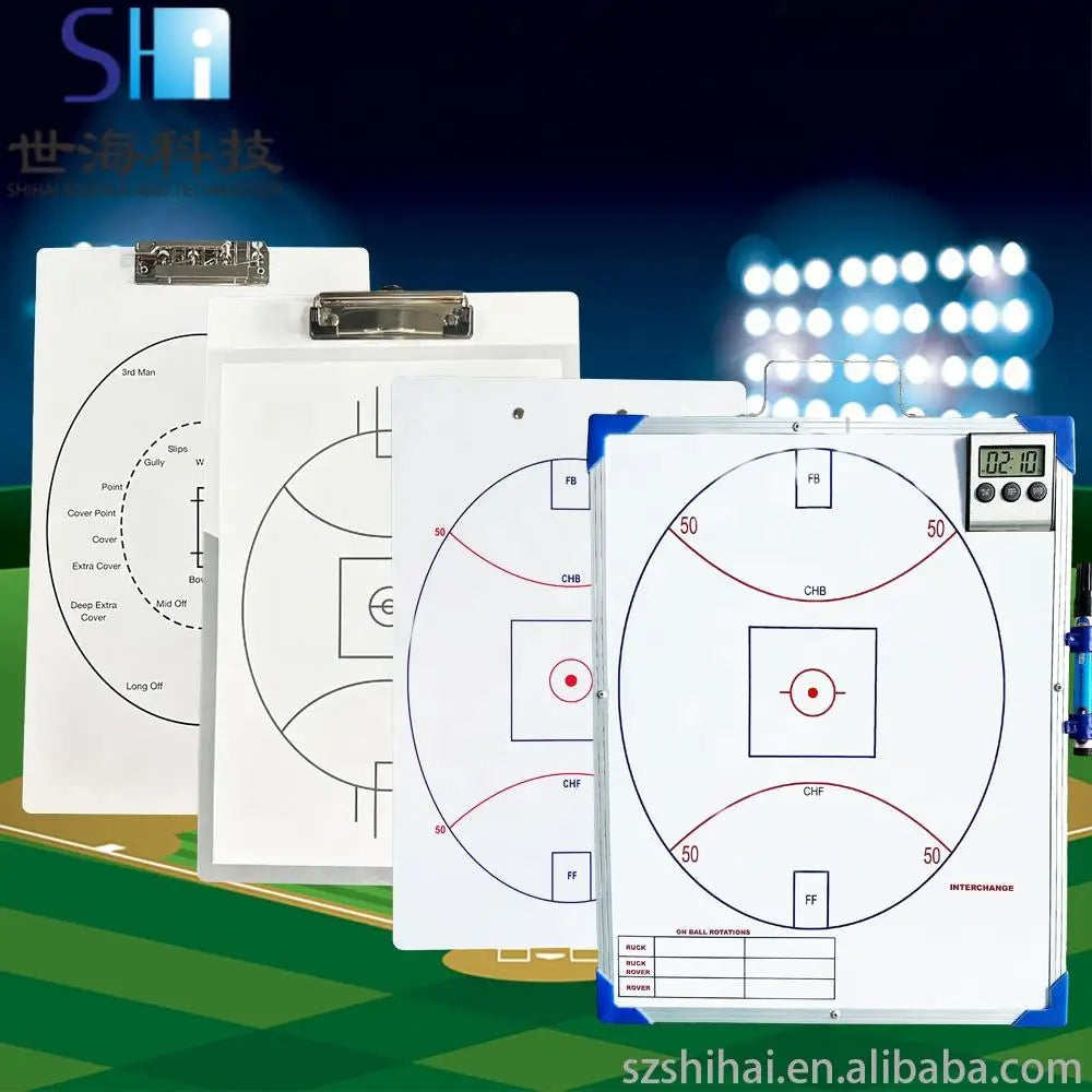 Wholesale Custom Logo PVC and Plastic Tactical Coaching Clipboards for Football Soccer Baseball Softball Coaches