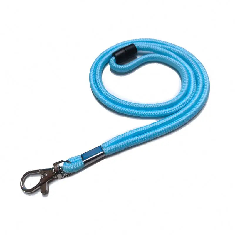 Lanyard Factory Cheap Braided Round Rope Cord Lanyard with Metal Hook