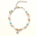 Bohemia Style Conch Shell Anklet for Women Rice Beads Pearls Crystal Ocean Starfish Fashion Jewelry HWASAN China