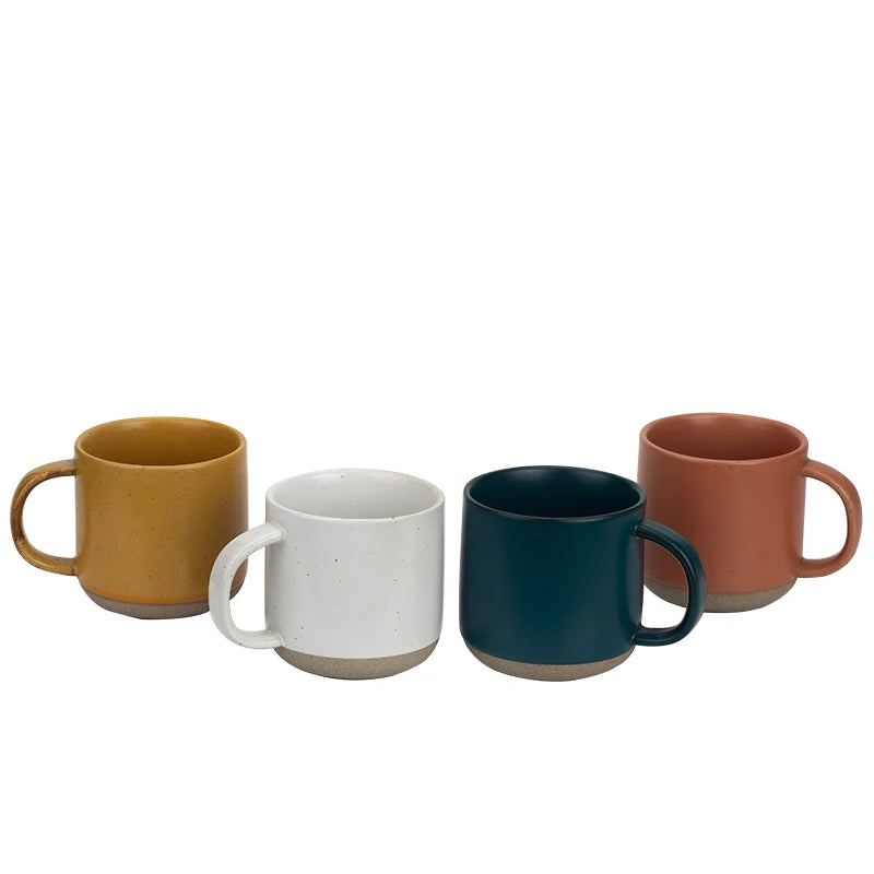 Custom Logo Personalized Porcelain 360ml Microwave & Dishwasher Safe Nordic Style Coffee Mug Gift Set