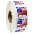 Custom Pre-Printed Glossy Paper USA Made Labels American Manufacturer Labels Made in USA Stickers Roll