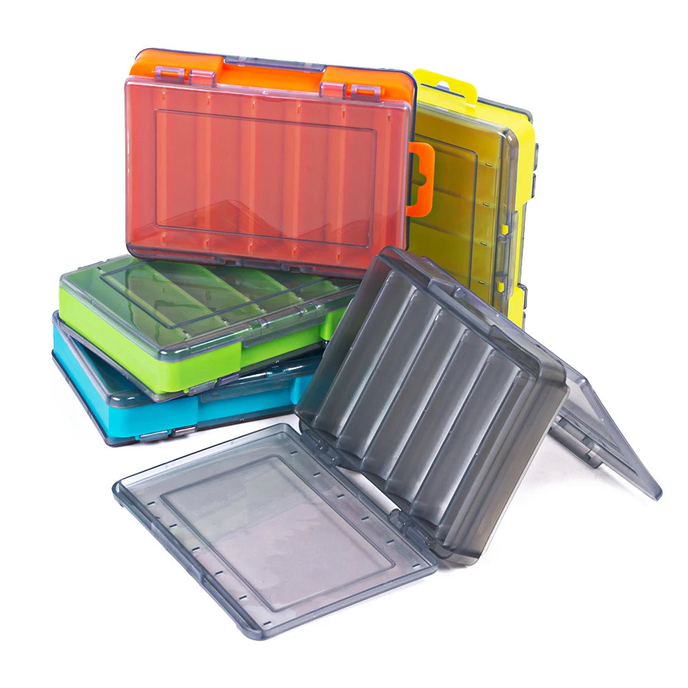 14*10*2.8CM Wholesale Waterproof Multifunctional Fishing Lure Box Plastic Fishing Tackle Box(QT084)