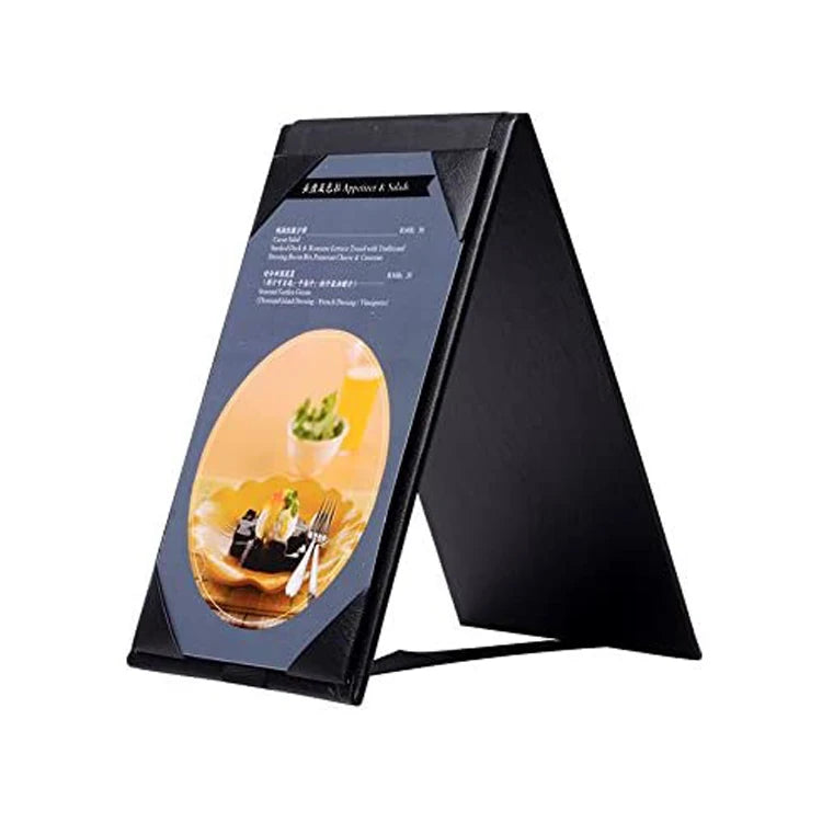 Support One Dropping Wholesale Menu Holder 6x4 Inch Leather Table Tent
