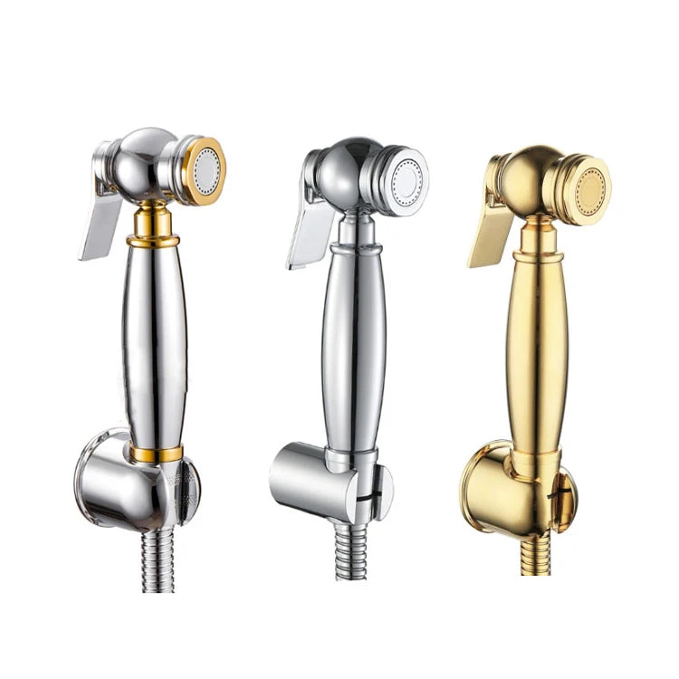 New European Bathroom Bidet Toilet Shattaf Portable Chrome Toilet Bidet Sprayer