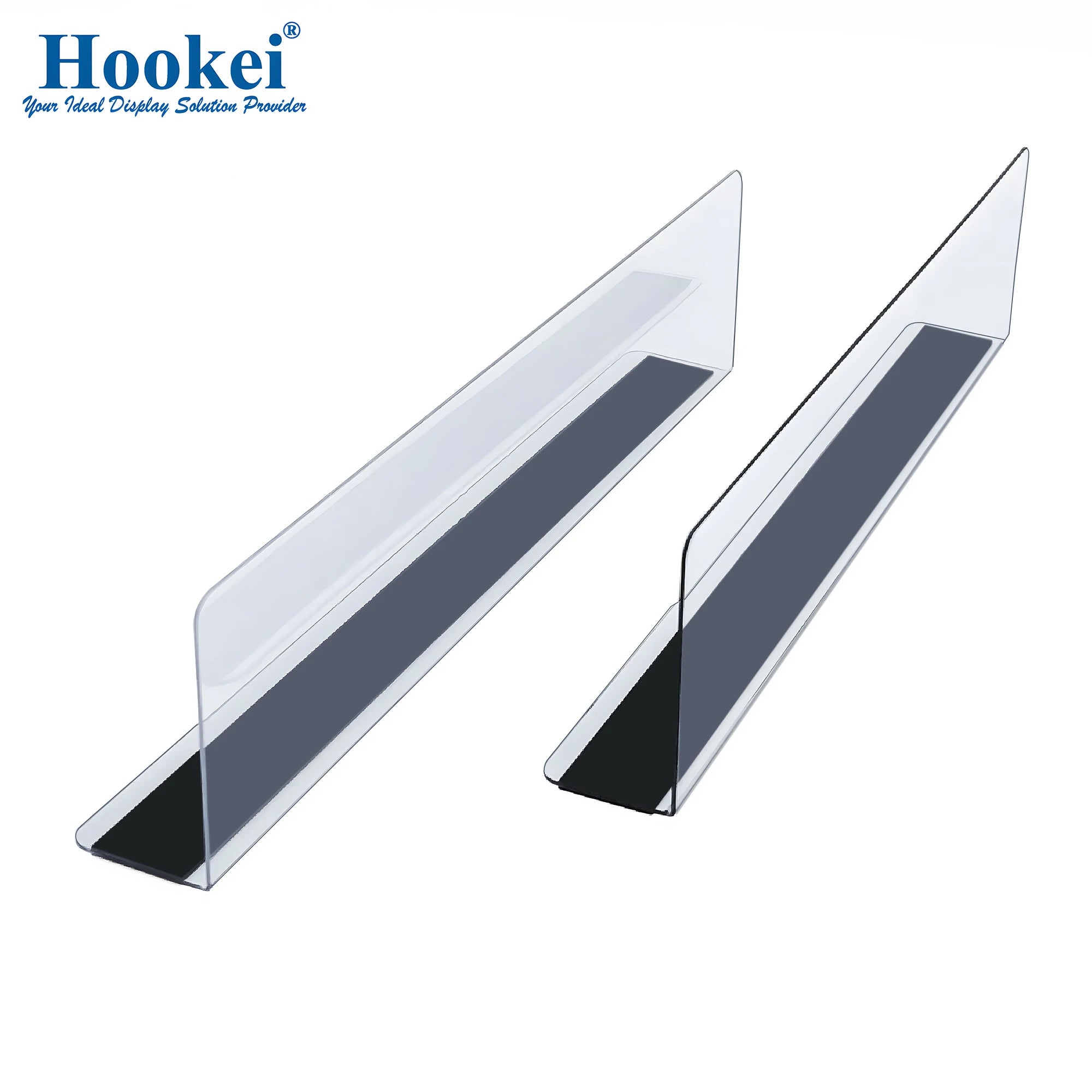 Best Selling Customize Any Size Supermarket Plastic Clear Shelf Pusher Shelf Divider