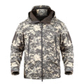Custom Men's Winter Warm Softshell Jacket for Outdoor Tactical Hiking Stand Collar Zipper Slightly Waterproof Jungle Camo Coats