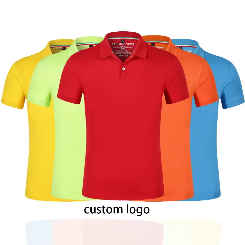 Wholesale Price 180gsm Polyester Plain Blank Custom logo Printed Casual Wear Men's Polo t Shirt Embroidery Men Polo Shirts
