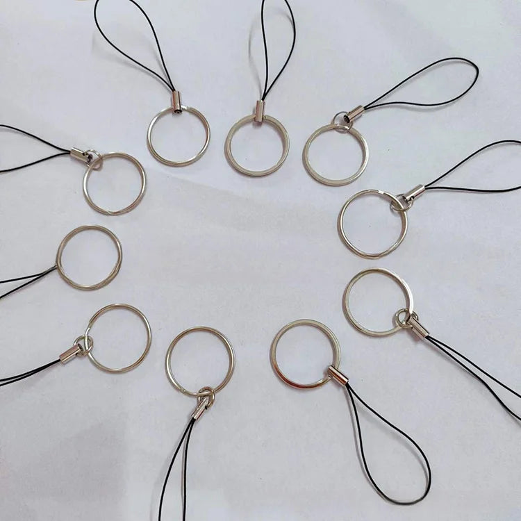 Split Key Chains Metal Keychain Korean Style Key Lanyard Women Car Keyring with Cord