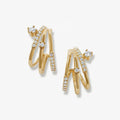 LOZRUNVE Hot Selling Jewelry Trending Delicate Sterling Silver 925 Triple Hoop Earring Wholesale
