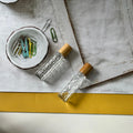 Wholesale 15ml Clear Rectangle Thick Wall Roll-on Glass Bottle Stainless Steel Roller Knurled Fluted Bamboo Wood Cap for