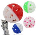 Pet Interactive Cat Toy Ball Two Color Plastic Ball Small Bell Ball Cat Toy