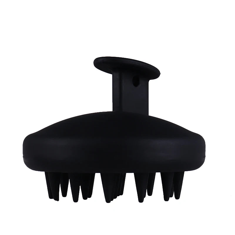 Factory Wholesale Price Full Silicone Soft Premium Scalp Brush Scrubber Shampoo Brush Black Scalp Massager