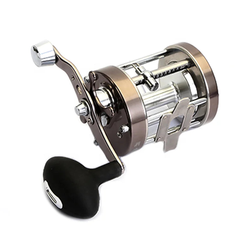 NewBility Wheel Fishing Reel with Line Counter Aluminum Alloy Fishing Trolling Reel Left Right Handed Reel Fishing Too