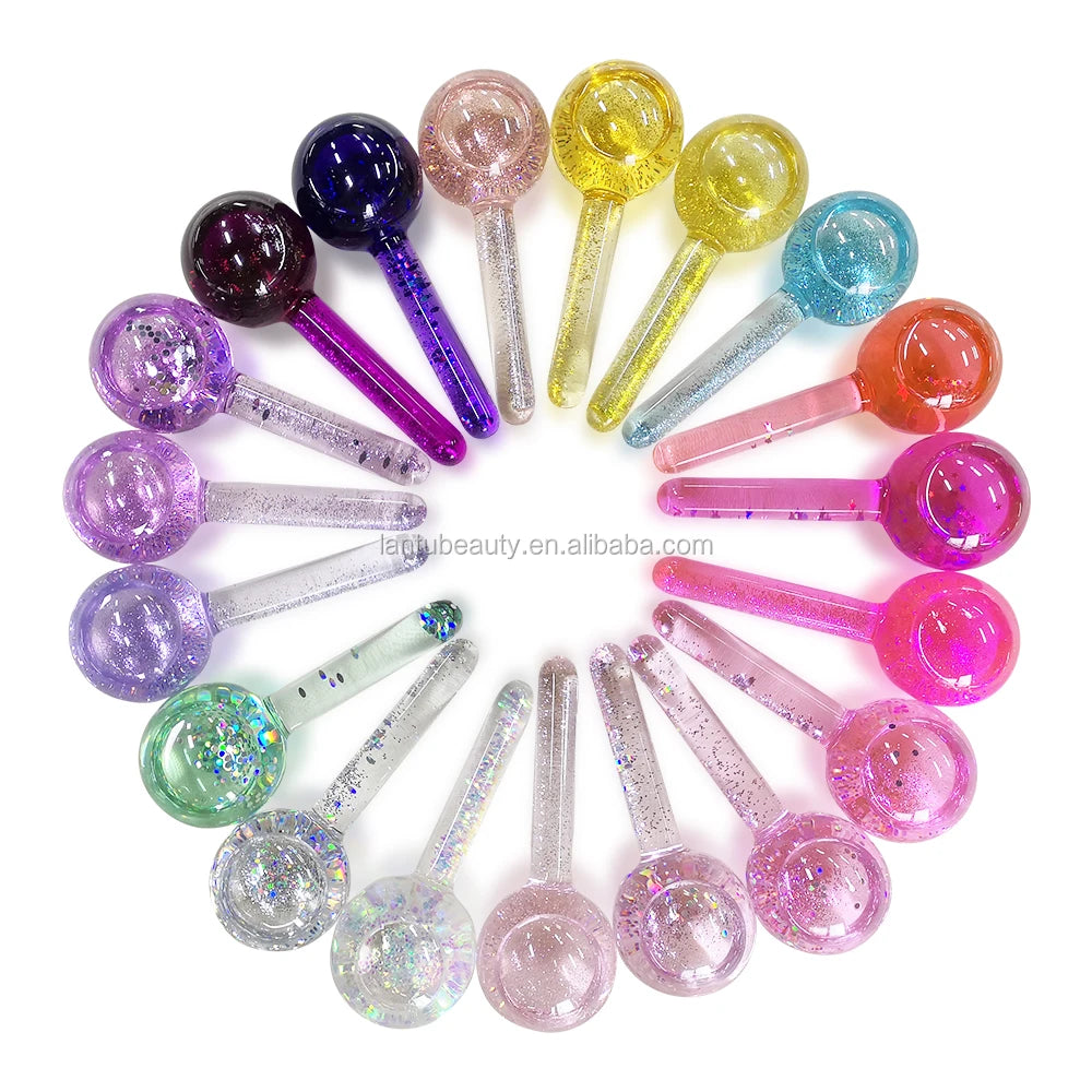 Next-gen Daily Beauty Tools Private Label OEM Custom Color Ice Gel Globe Gift Box Ce Ice Roller for Face Printing Logo Ice Roll