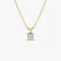 LOZRUNVE Daily Wear Jewelry 18k Gold Plated 925 Silver CZ Solitaire Pendant Necklace