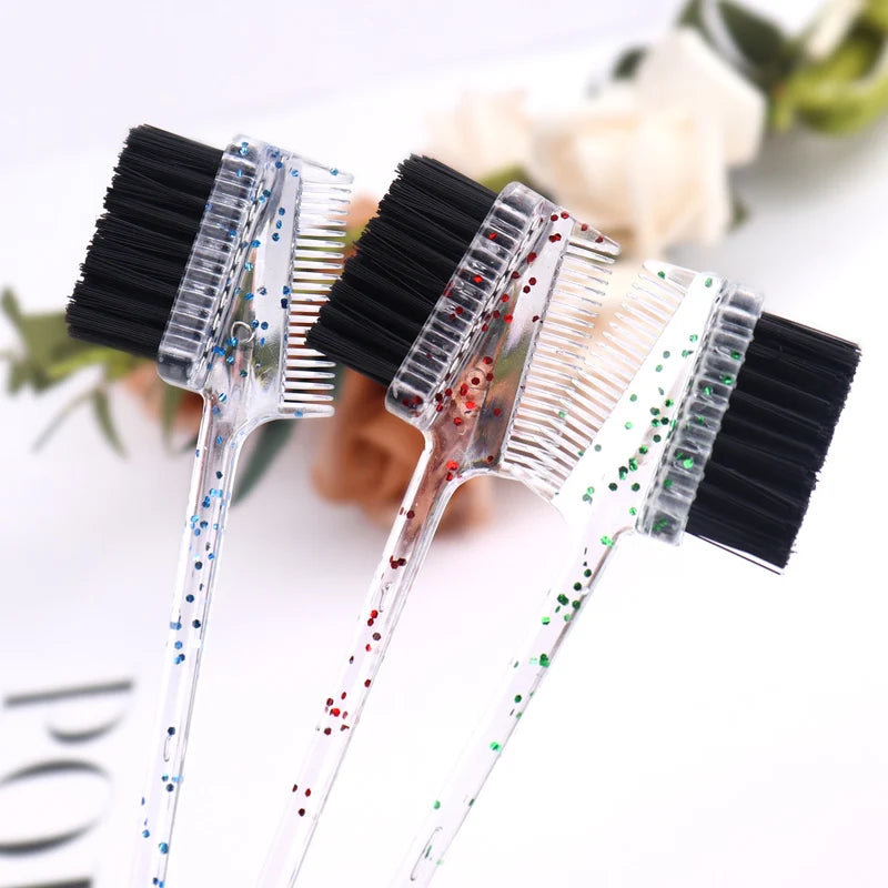 CustomEdges Cleaning Comb Stylish Baby Hair Toothbrush Edge Control Hair Brush Plastic Lace Wig Edge Brushes