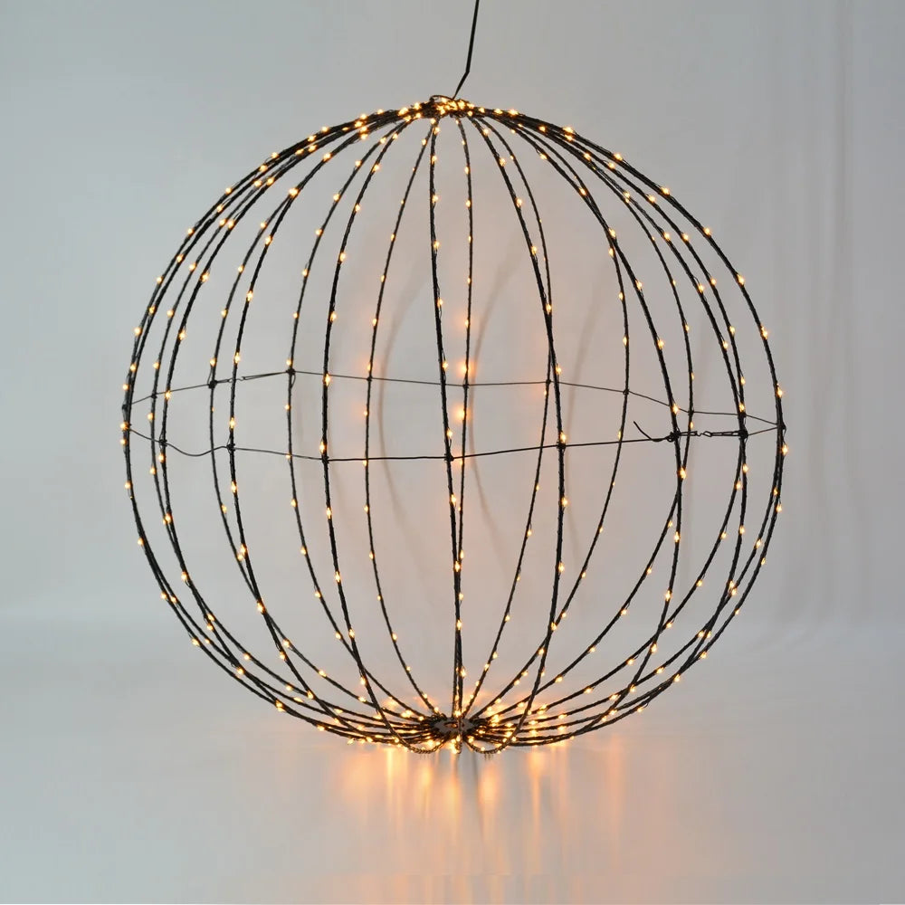 Factory Sale Directly Outdoor Foldable Garden Decoration Christmas Spheres with Lights