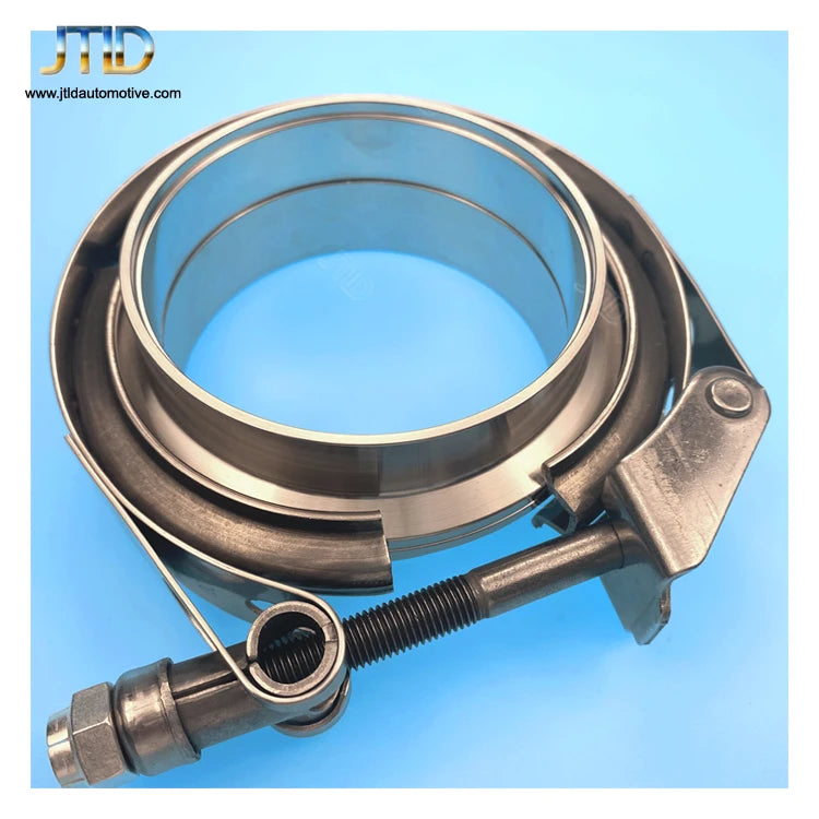 JTLD 3 Inch 76.2mm Stainless Steel Exhaust V Band Clamp Male Female Flange